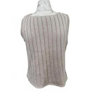 Escada Sport Sweater Knit Tank Top Beige Medium